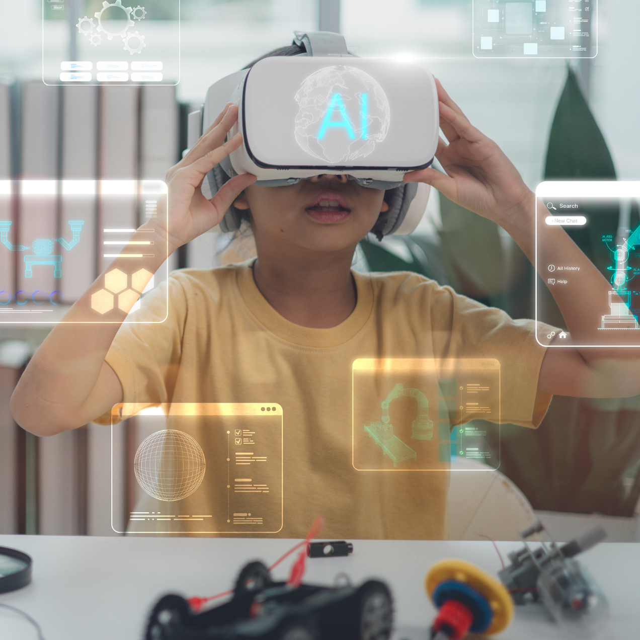 Öffnet die Seite 'KI-Ferienkurse für Schüler*innen – entdecke deine digitale Superkraft!' ©FAMILY STOCK / Adobe Stock